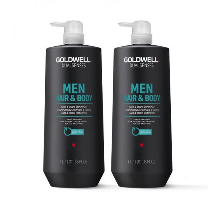 2x Goldwell Dualsenses for Men Hair & Body Shampoo 1000ml main product photo
