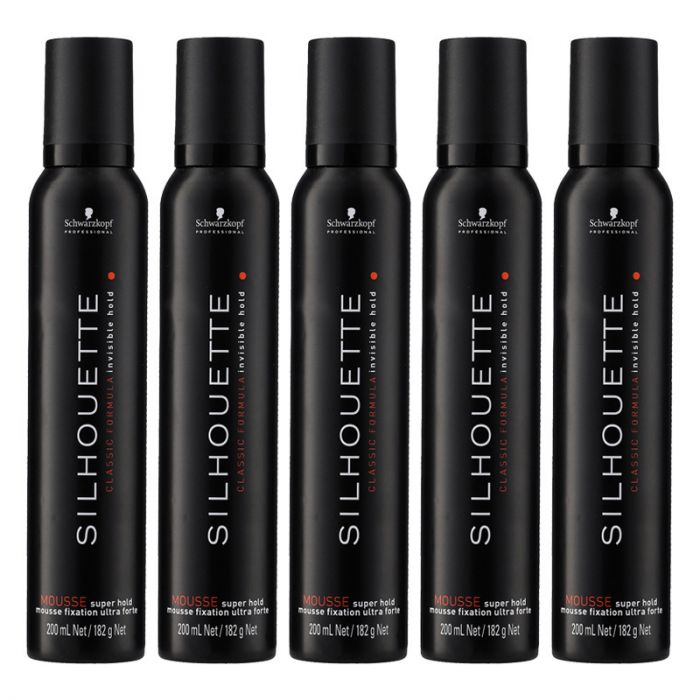 5x Schwarzkopf Silhouette Super Hold Mousse 200ml main product photo