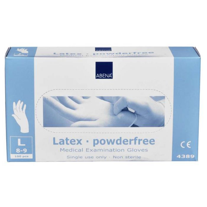 Abena Abena Latex-Handschuhe pulverfrei Größe L 100 Stk. weiss 100st main product photo