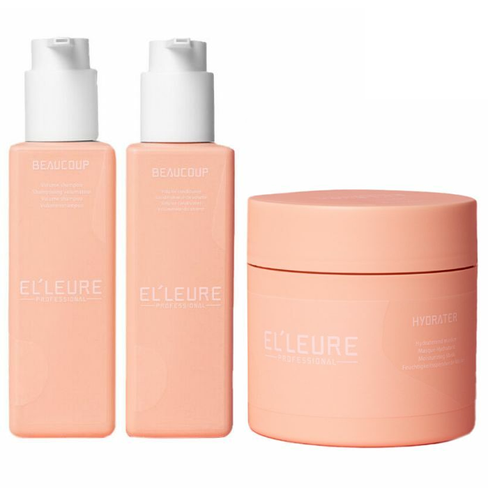 Elleure Beaucoup Volume 1-2-3 haircare routine Paket main product photo
