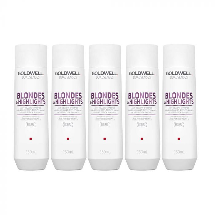 5x Goldwell Dualsenses Blondes & Highlights Anti-Gelb-Shampoo 250ml main product photo