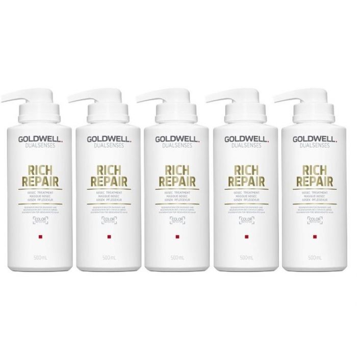 5x Goldwell Dualsenses Rich Repair 60 sec. Treatment 500ml main product photo