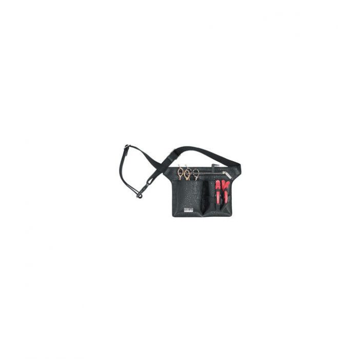 Sibel Holster 4 Matte Kroko schwarz 18 x 22cm main product photo