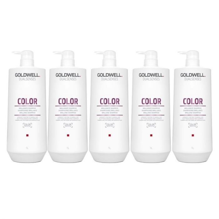 5x Goldwell Dualsenses Color Brilliance Shampoo 1000ml main product photo