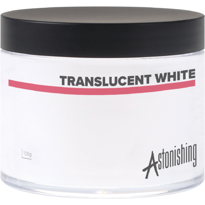 Astonishing Acrylic Powder Translucent White White 100gr main product photo