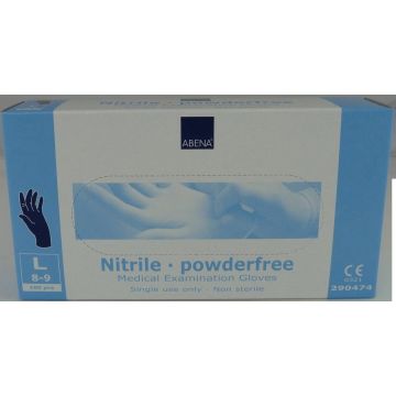 Abena Abena Nitril-Handschuhe pulverfrei Größe M 100 Stk. blau 100st