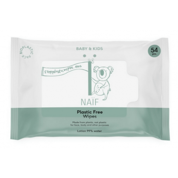 Naïf Baby & Kids Plastic Free Baby Wipes 54st