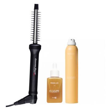 Babyliss PRO Krulborstel Ceramic 18 mm + Elleure Modeler Olie 50ml + Haarlak 300ml