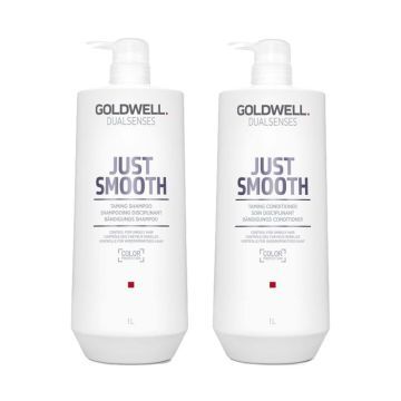Goldwell Dualsenses Just Smooth Taming Shampoo 1000ml + Dualsenses Just Smooth Taming Conditioner 1000ml