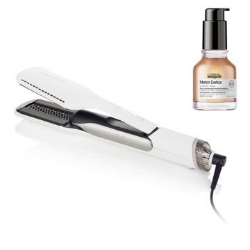 ghd Duet Style White + L'Oréal Serie Expert Metal Detox Olie 50ml