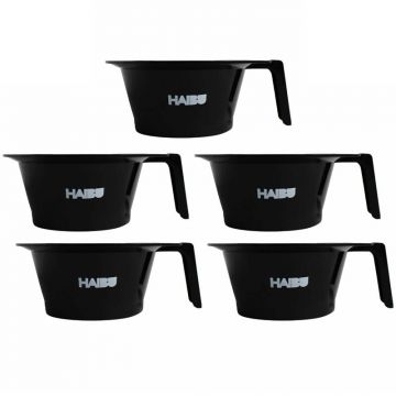 10x Haibu Essentials Verfbakje Antislip met handvat zwart