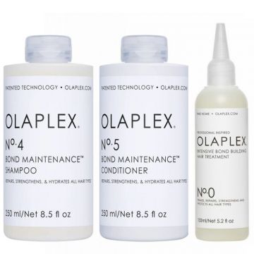 Beschadigd haar pakket Olaplex No.0 + 4 + 5